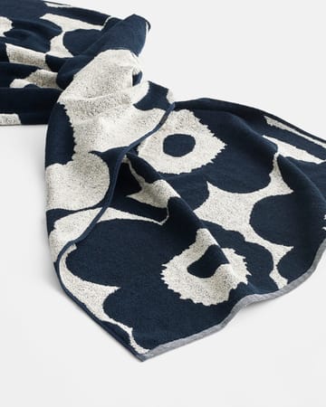 Unikko håndkle naturhvit-mørkeblå - 70x150 cm - Marimekko