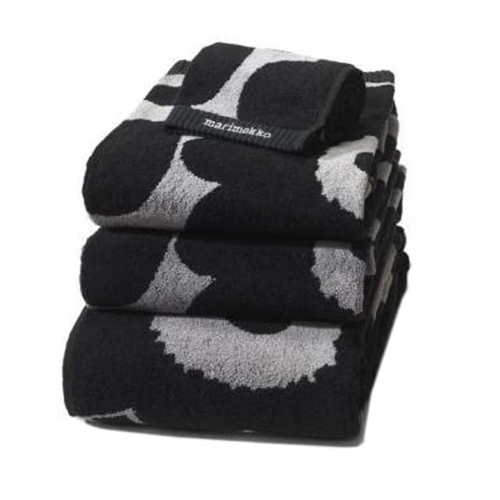 Unikko håndkle svart-sand - badehåndkle - Marimekko