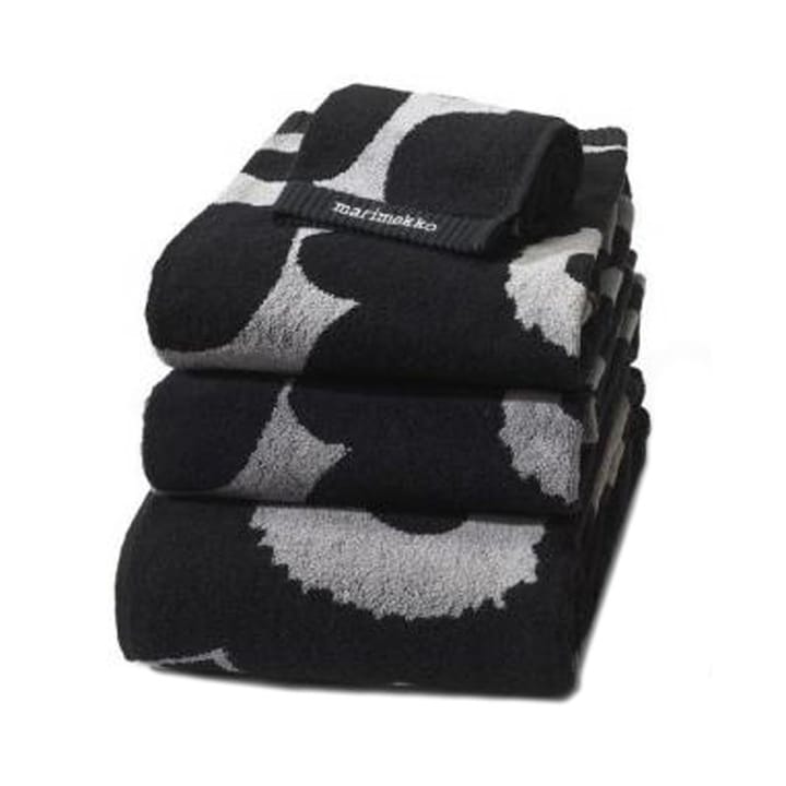 Unikko håndkle svart-sand - gjestehåndkle - Marimekko