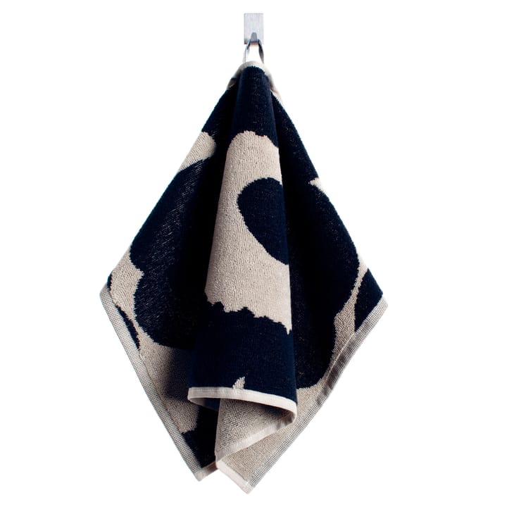 Unikko håndkle svart-sand, gjestehåndkle Marimekko