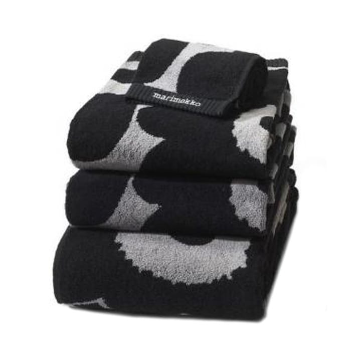 Unikko håndkle svart-sand, gjestehåndkle Marimekko
