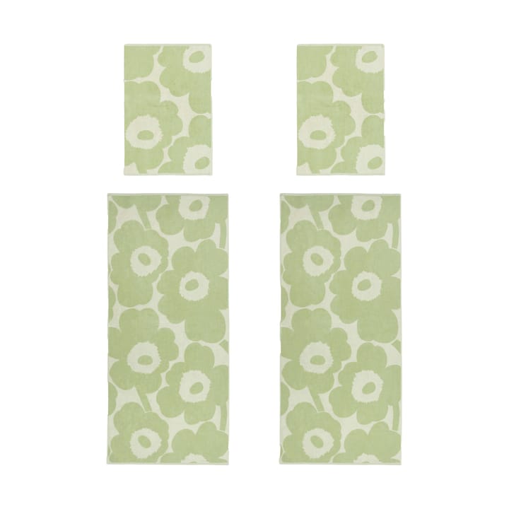 Unikko håndklesett - Off white-sage - Marimekko