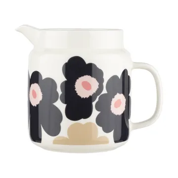 Unikko kanne 1,25 l - Off white-charcoal-sand-pink - Marimekko