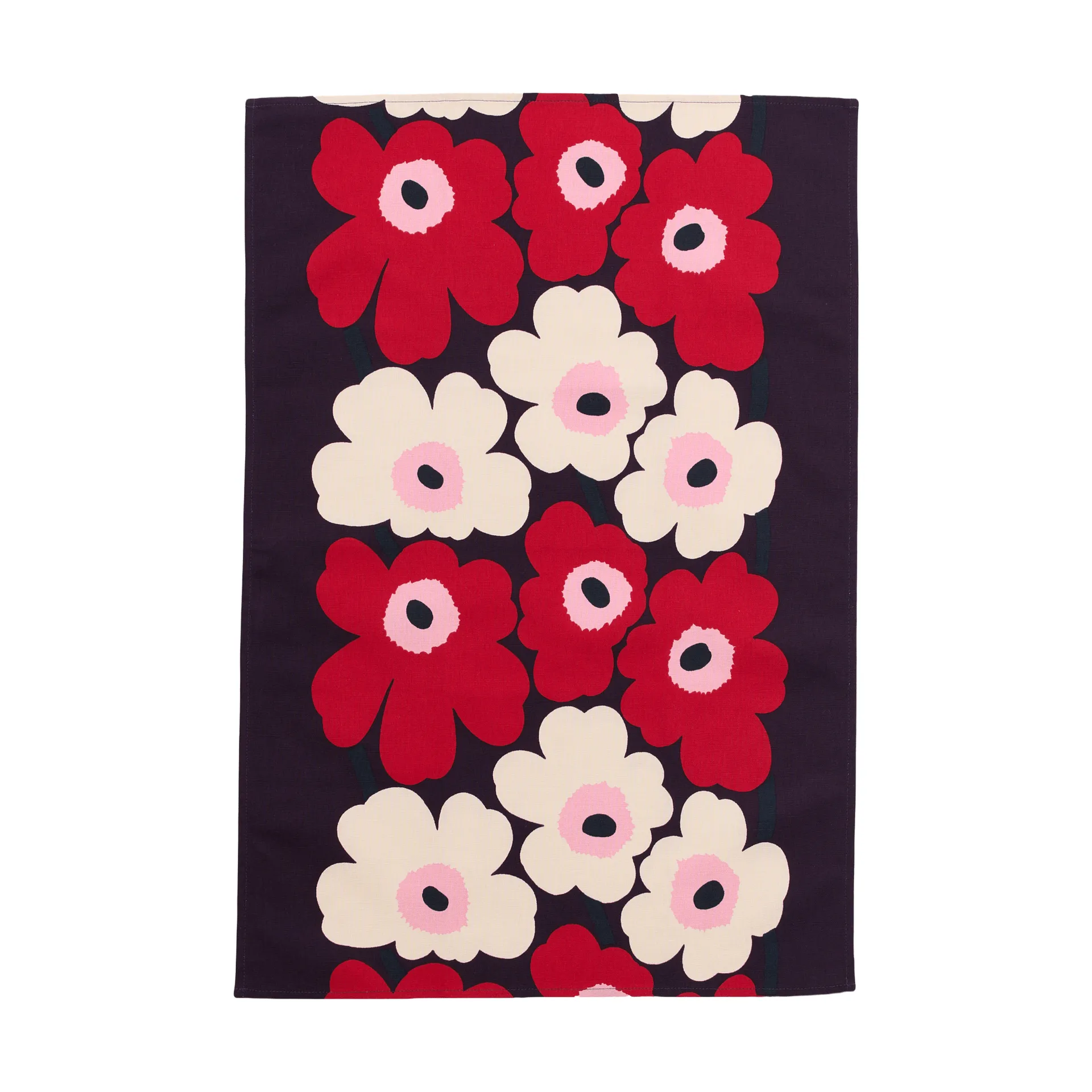 Unikko kjøkkenhåndkle 47 x 70 cm, Plum-cranberry-off white-rose Marimekko