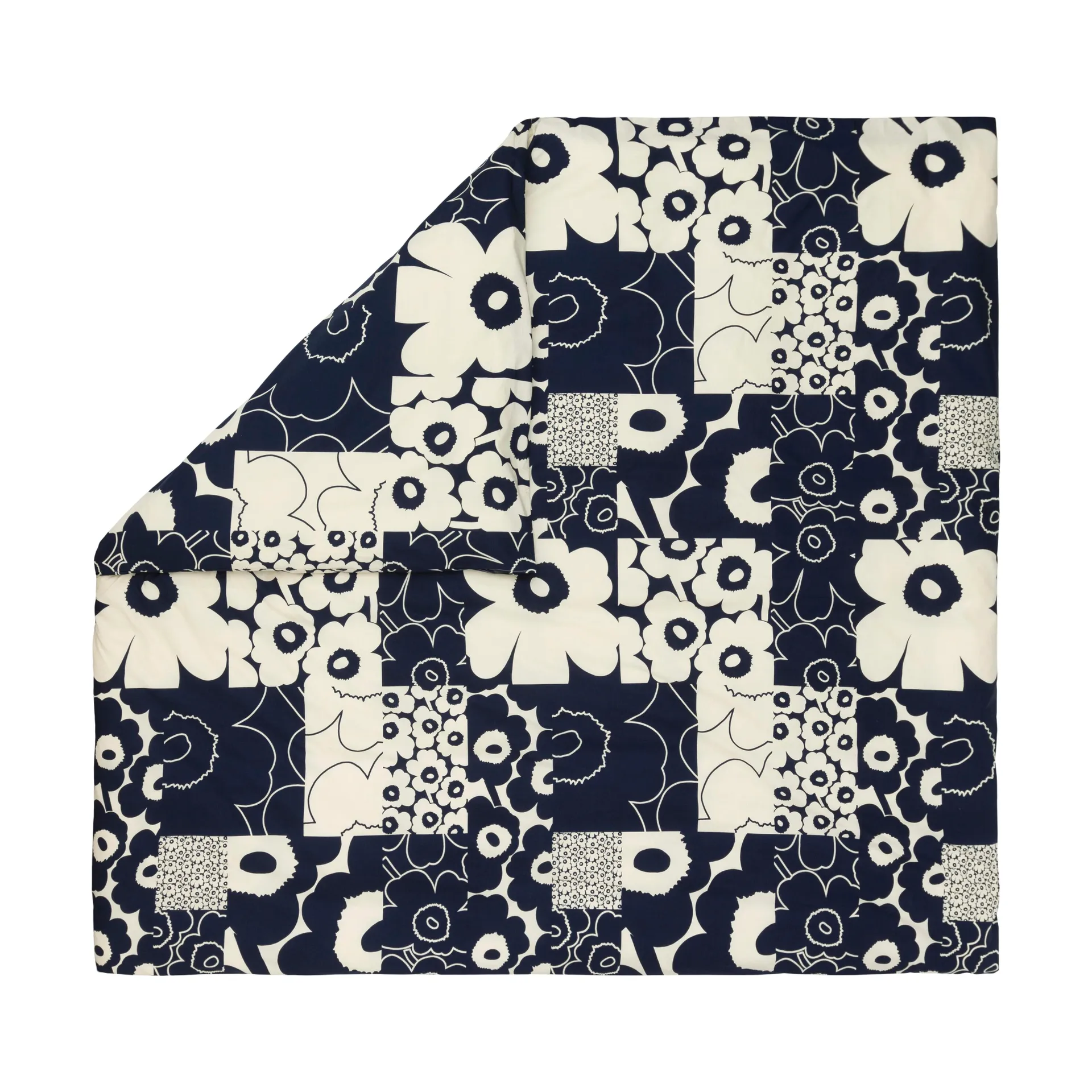 Unikko Kollaasi dynetrekk 240x220 cm, Off white-dark blue Marimekko