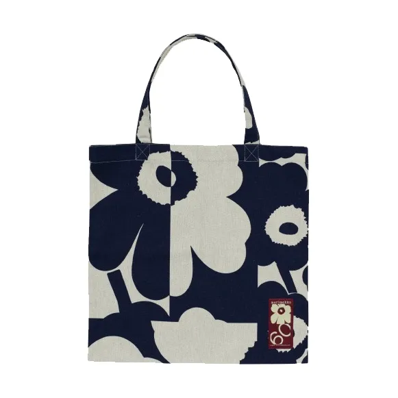 Unikko kollaasi veske 44x43 cm, Linen-dark blue Marimekko