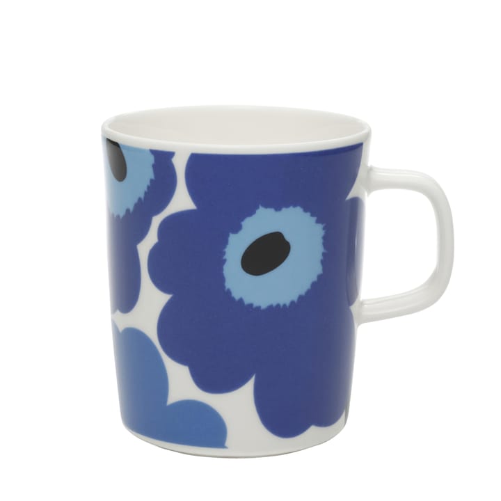 Unikko kopp 25 cl - hvit- blå - Marimekko