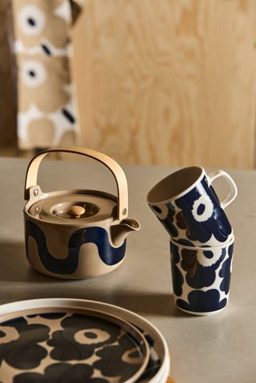Unikko kopp 25 cl - Hvit-mørkeblå - Marimekko