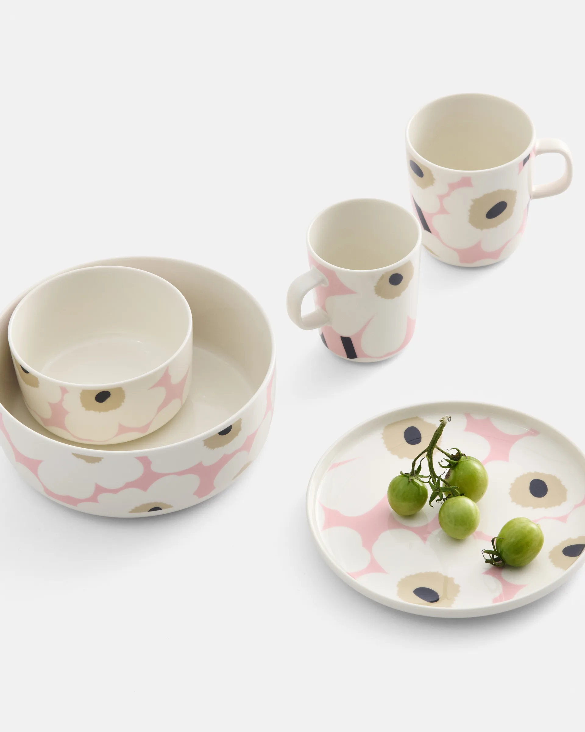 Unikko kopp 25 cl, Off white-pink-sand-charcoal Marimekko