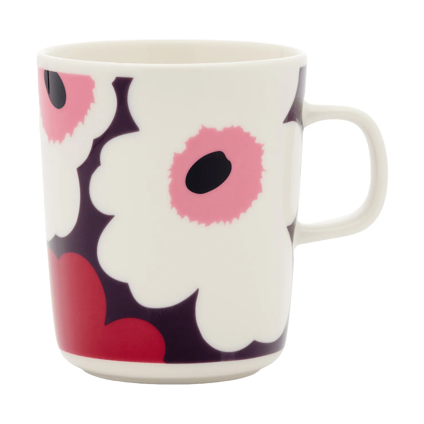 Unikko kopp 25 cl, White-plum-cranberry-pink Marimekko