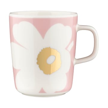 Unikko kopp 2,5 dl 2-pakning - White-Light pink-gold - Marimekko