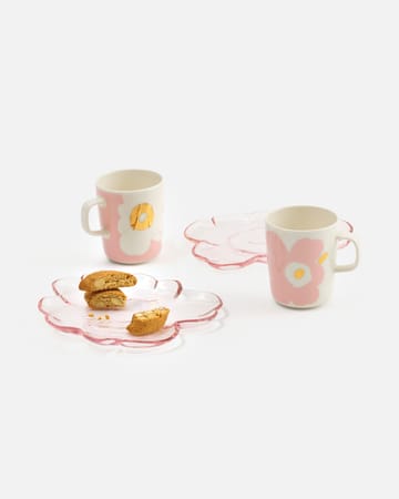 Unikko kopp 2,5 dl 2-pakning - White-Light pink-gold - Marimekko