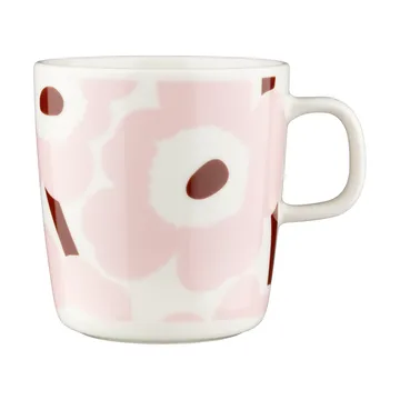 Unikko kopp 40 cl - White-light pink-chestnut - Marimekko