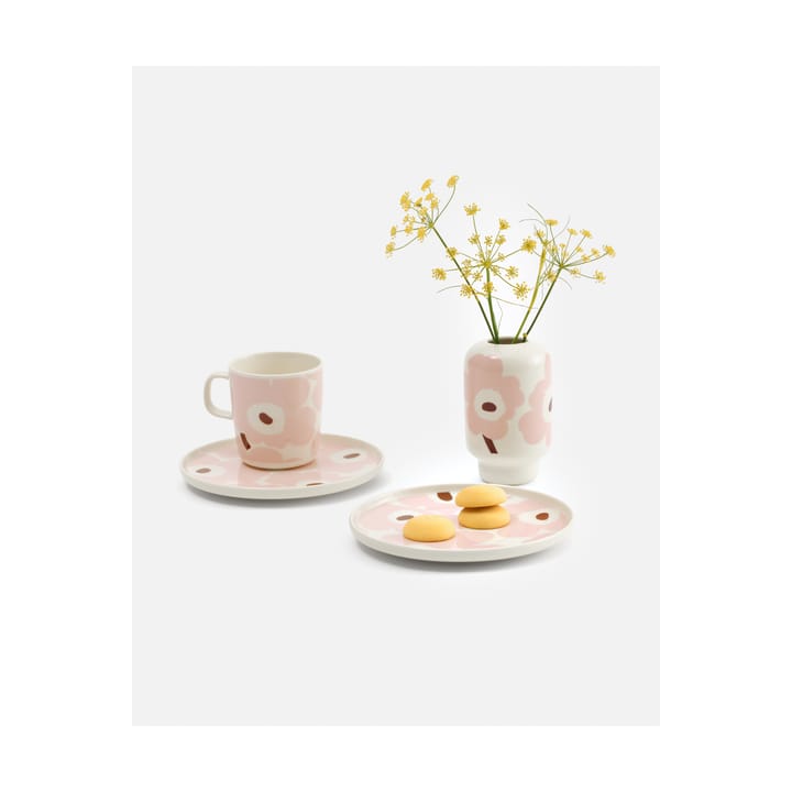 Unikko kopp 40 cl, White-light pink-chestnut Marimekko
