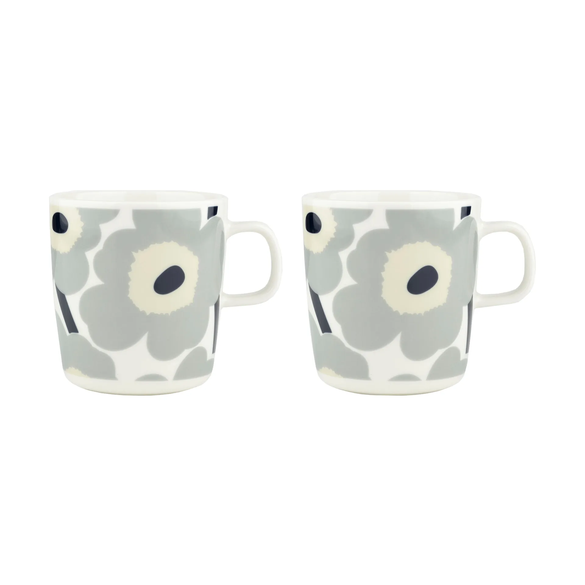 Unikko krus 40 cl 2-pakning, White-light grey-sand-dark blue Marimekko