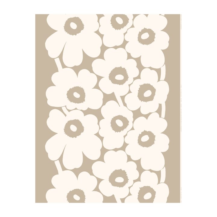 Unikko linstoff - beige-hvit - Marimekko
