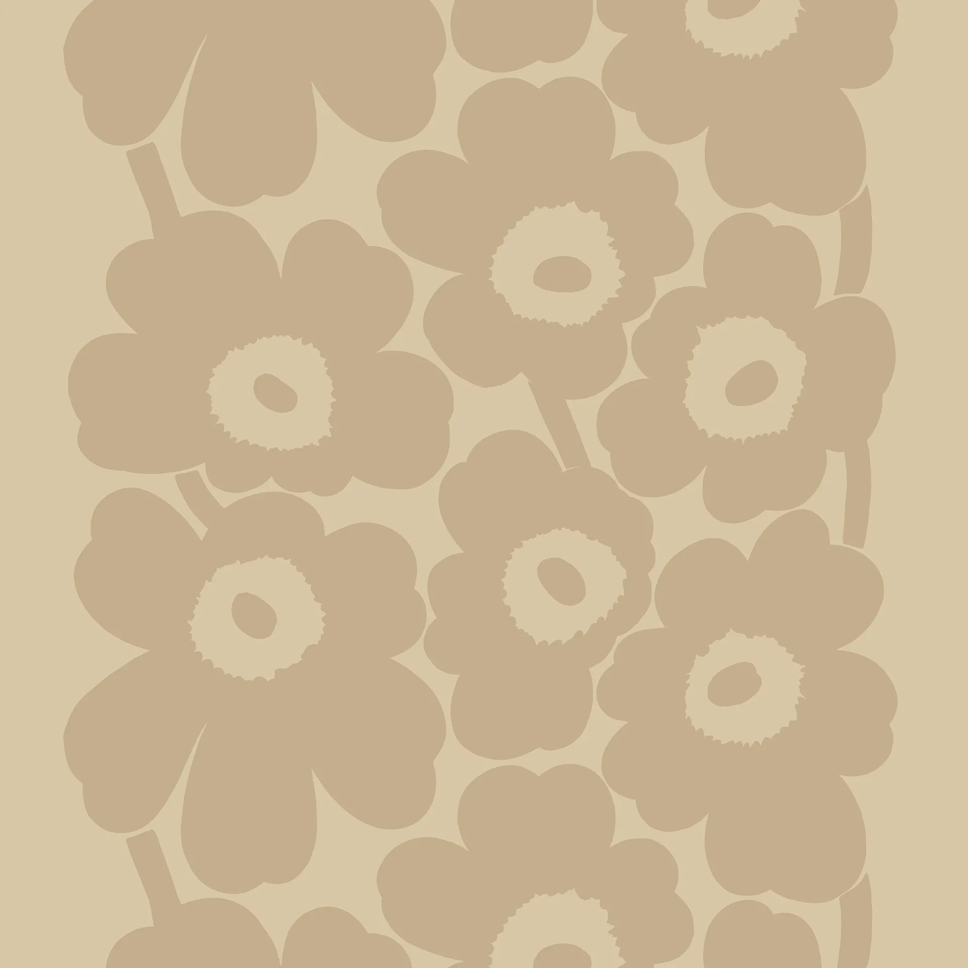 Unikko linstoff, Beige Marimekko
