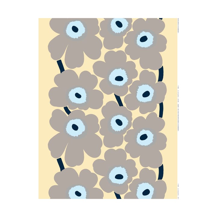 Unikko linstoff - Sand-grey-pale blue - Marimekko