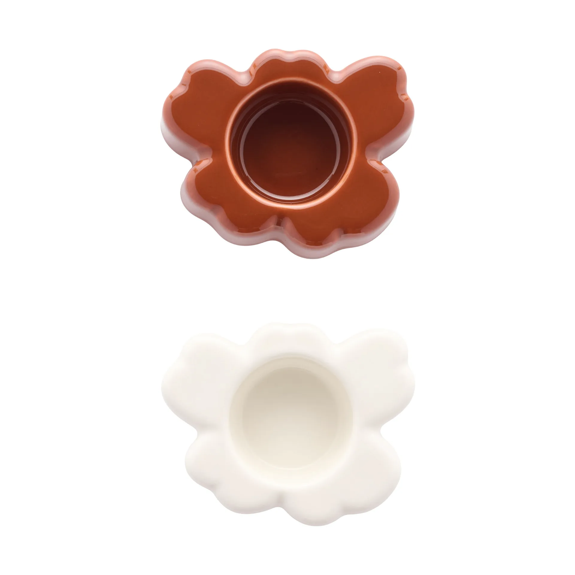 Unikko lyslykt 3x10 cm, 2 stk, White-chestnut Marimekko