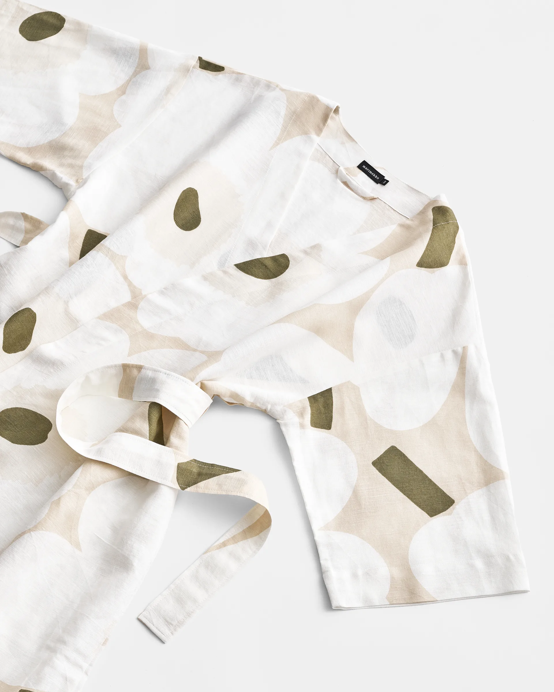 Unikko morgenkåpe, Beige-white-green, S/M Marimekko