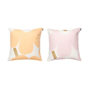 Unikko putetrekk 50x50 cm 2 deler - White-Light pink-apricot - Marimekko