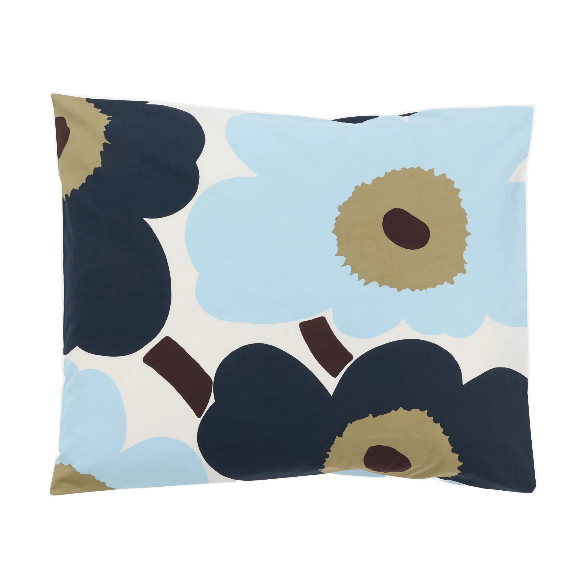 Unikko putetrekk 50x60 cm, Off white-blueberry-cold blue Marimekko