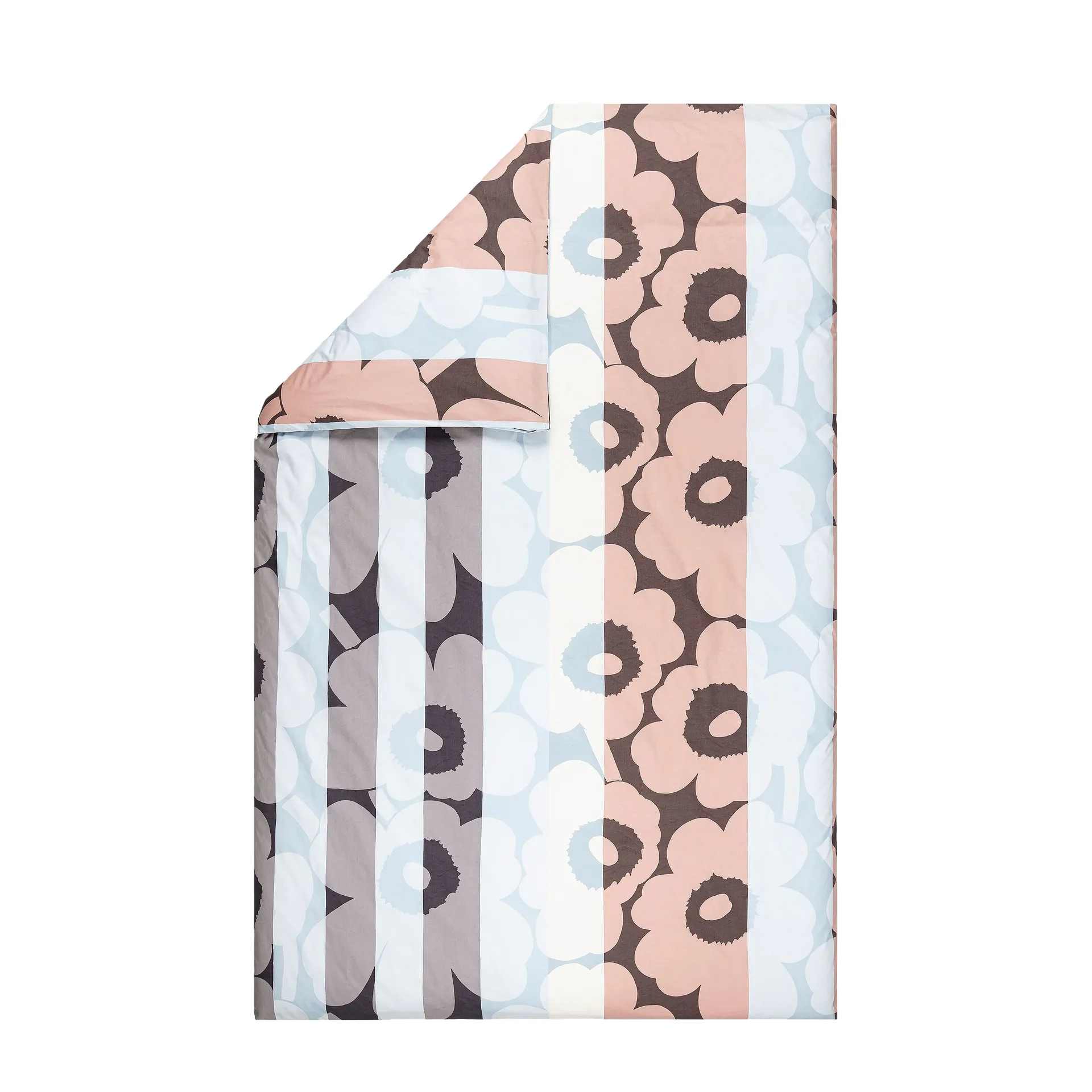Unikko Ralli dynetrekk 150 x 210 cm, Off white-peach-blue Marimekko