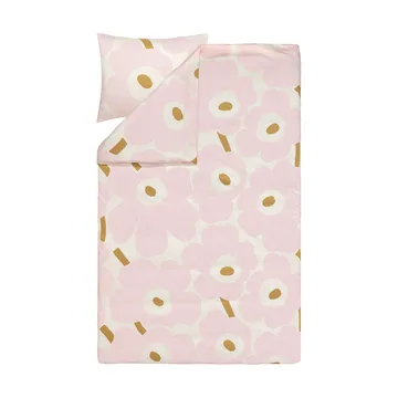 Unikko sengesett 150x210 cm+50x60 cm - White-light pink-beige - Marimekko