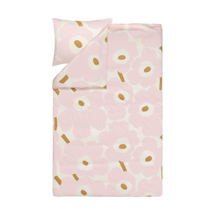 Unikko sengesett 150x210 cm+50x60 cm - White-light pink-beige - Marimekko