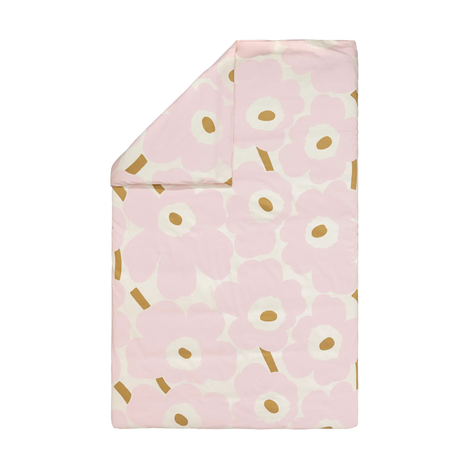 Unikko sengesett 150x210 cm+50x60 cm, White-light pink-beige Marimekko