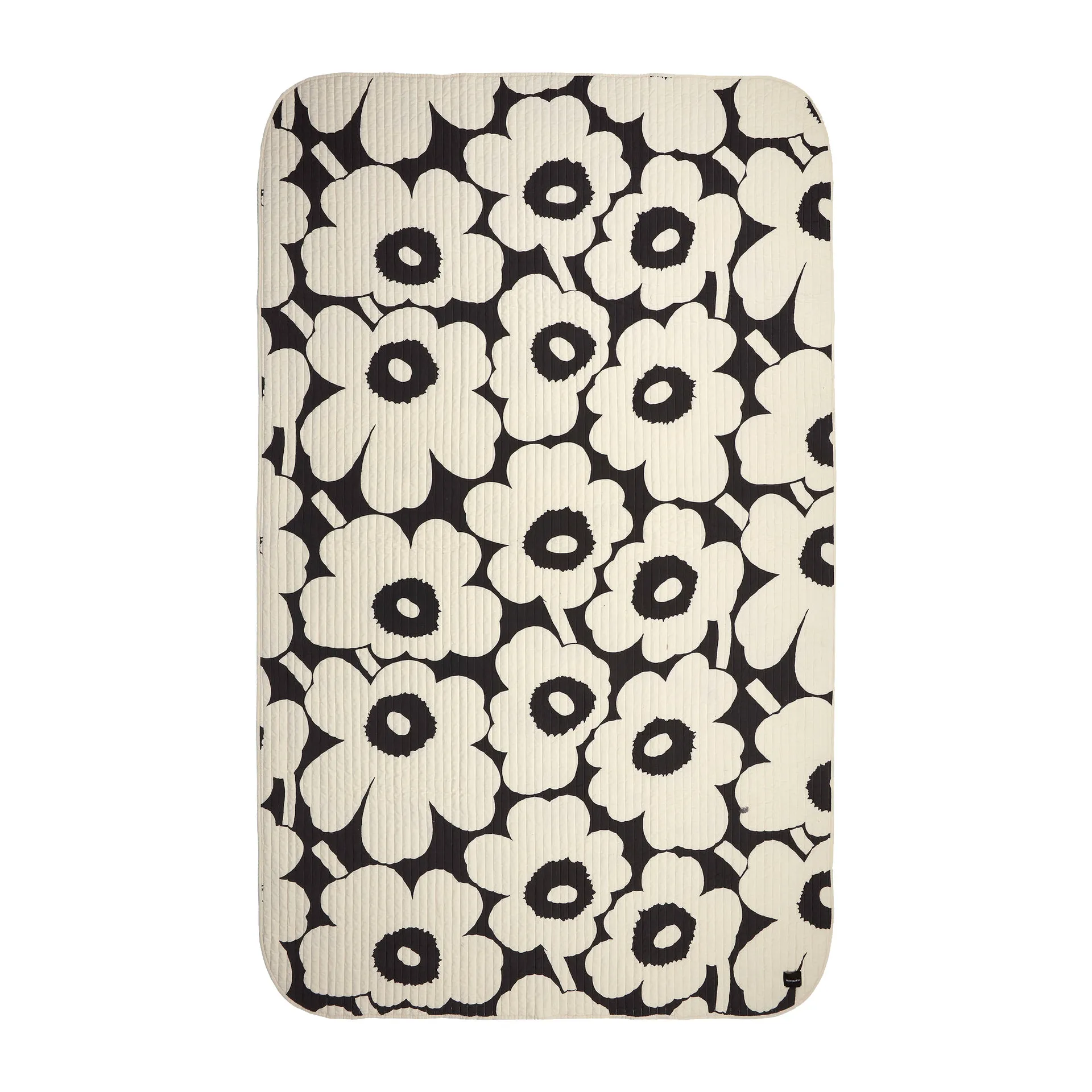 Unikko sengeteppe 160 x 260 cm, charcoal, off white Marimekko