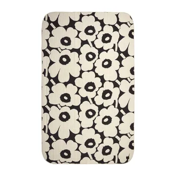 Unikko sengeteppe 160 x 260 cm - charcoal, off white - Marimekko