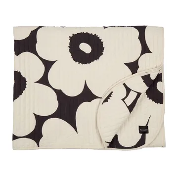 Unikko sengeteppe 160 x 260 cm - charcoal, off white - Marimekko