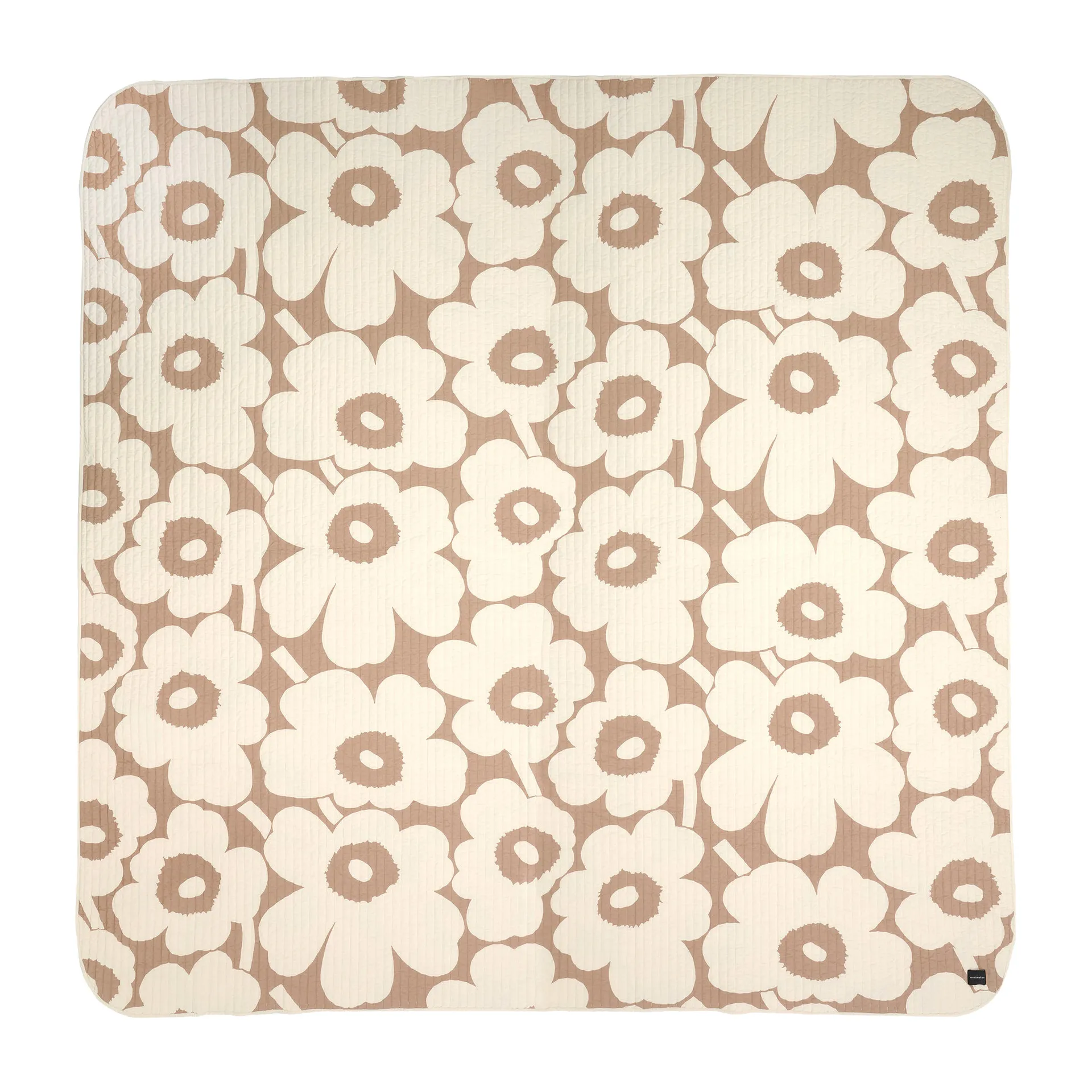 Unikko sengeteppe 260x260 cm, lin, off white Marimekko