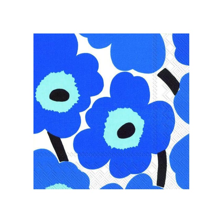 Unikko serviett 40x40 cm 20-pakning - Blå - Marimekko