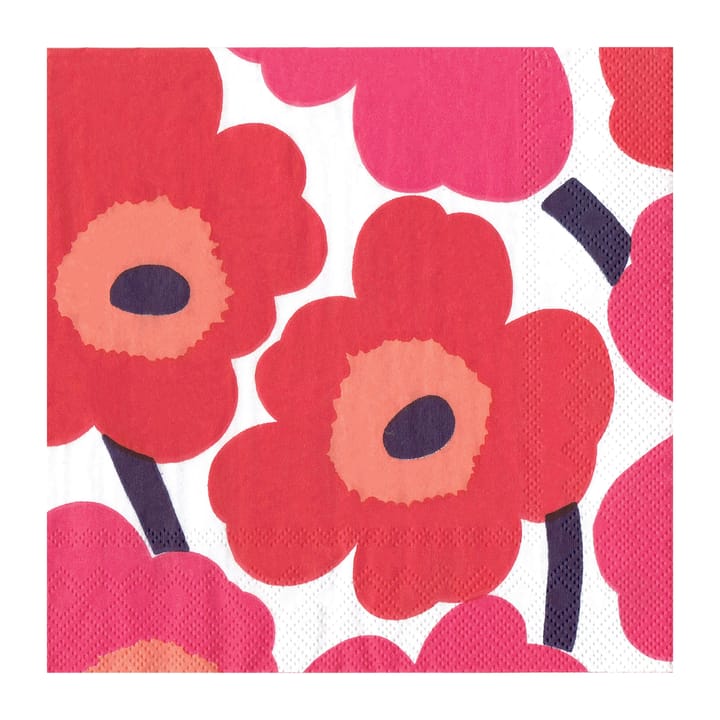 Unikko serviett 40x40 cm 20-pakning - Red - Marimekko