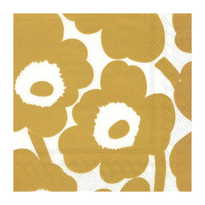 Unikko serviett 40x40 cm 20-pakning - White-gold - Marimekko