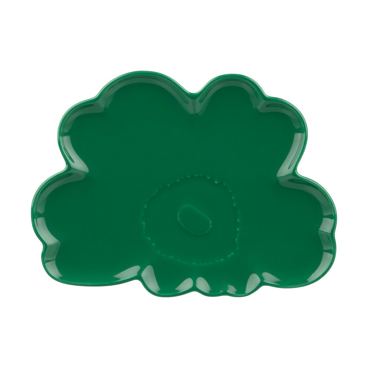 Marimekko Unikko Shape fat 19 cm Green | Skandinavisk Design | Serveringsfat | Grønn