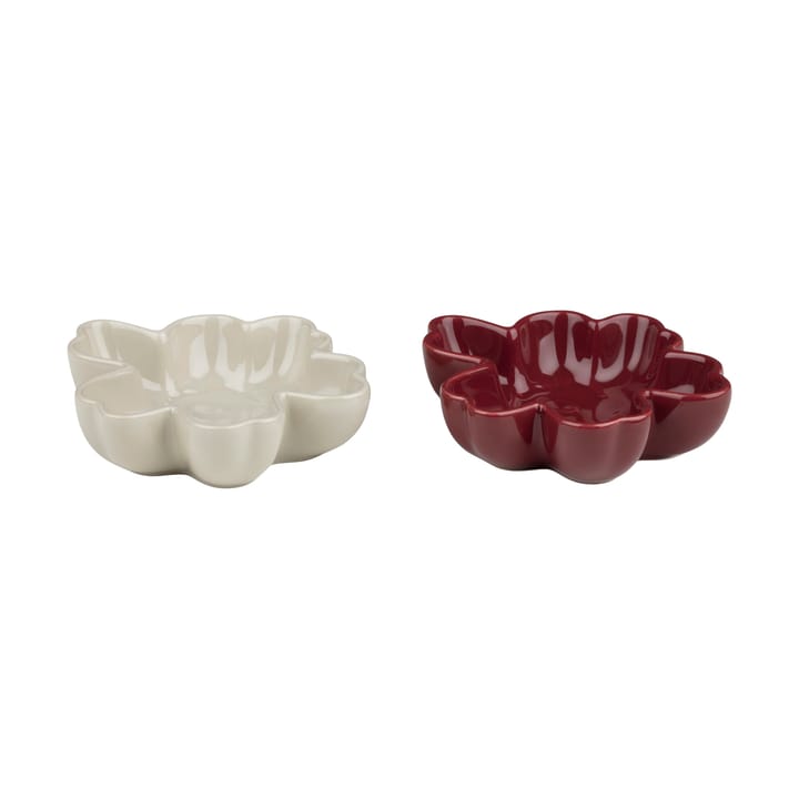 Unikko shape skål Ø11 cm 2 deler - Burgundy-stoneware - Marimekko