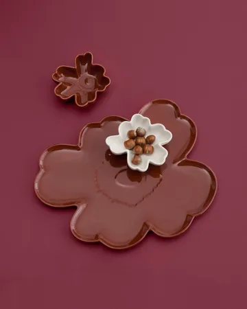 Unikko Shape skål Ø11 cm 2 deler - White-plum - Marimekko