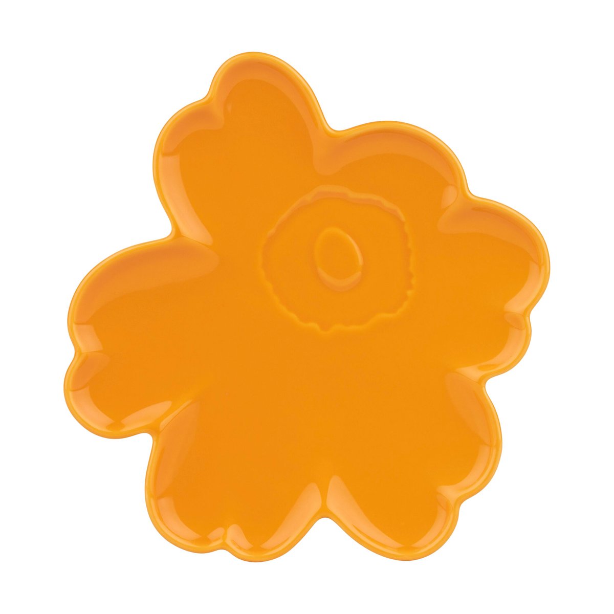 Marimekko Unikko Shape tallerken Ø20 cm, gul
