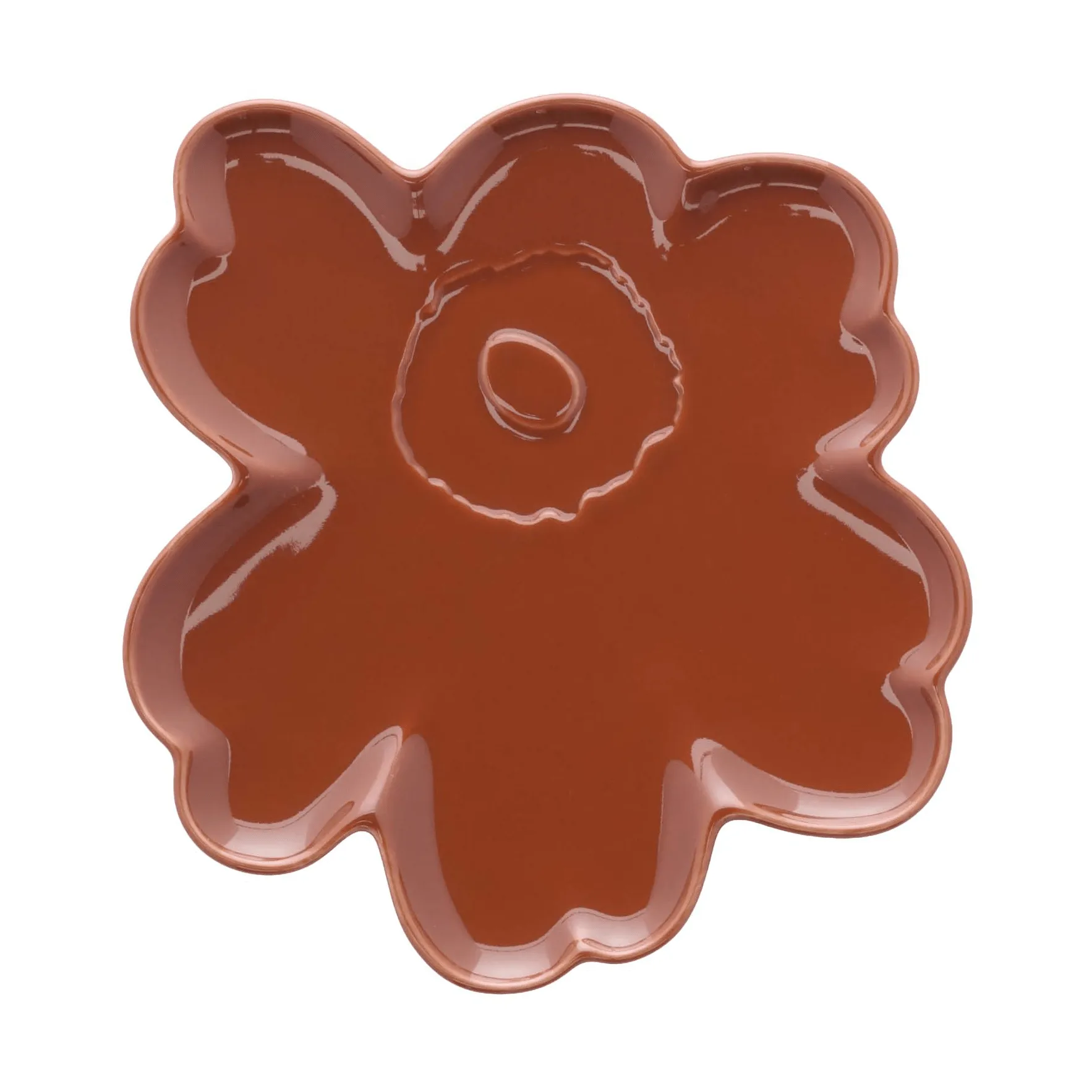 Unikko shape tallerken, Chestnut Marimekko