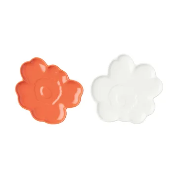 Unikko skål 13 cm 2 deler - Hvit-rød - Marimekko