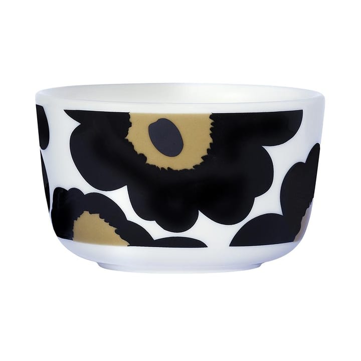 Unikko skål 2,5 dl - hvit-svart-lysebrun - Marimekko