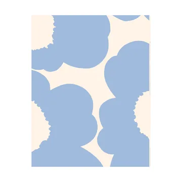 Unikko stoff - Light blue-bomullssateng - Marimekko
