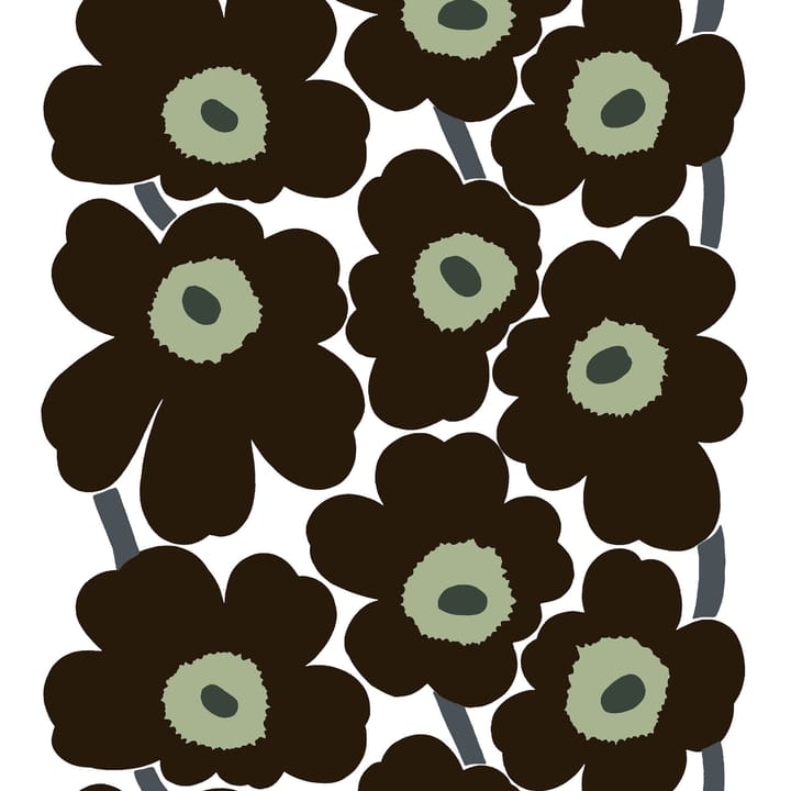 Unikko stoff, svart Marimekko