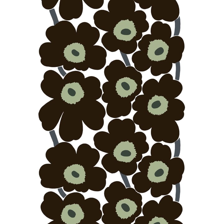 Unikko stoff, svart Marimekko