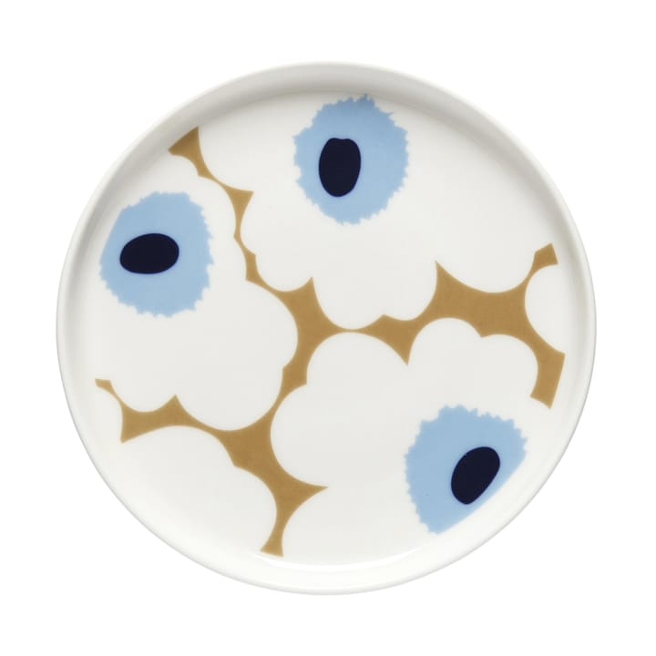 Unikko tallerken Ø13,5 cm - beige-offwhite-blue - Marimekko