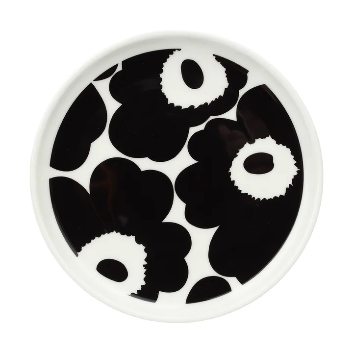 Unikko tallerken Ø13,5 cm - Black-White - Marimekko