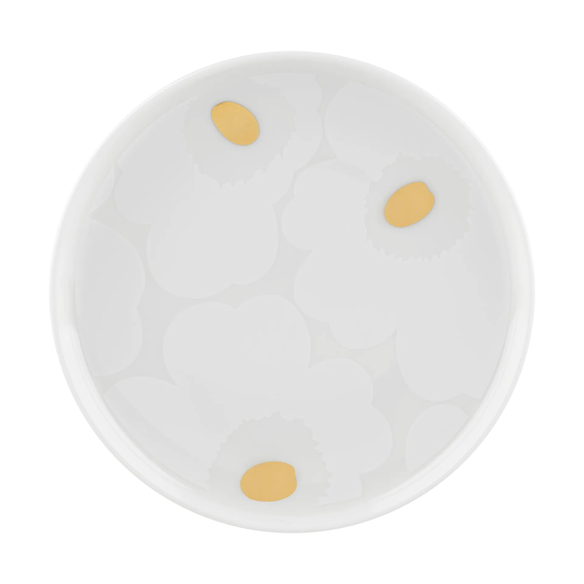 Unikko tallerken Ø13,5 cm, White-gold Marimekko